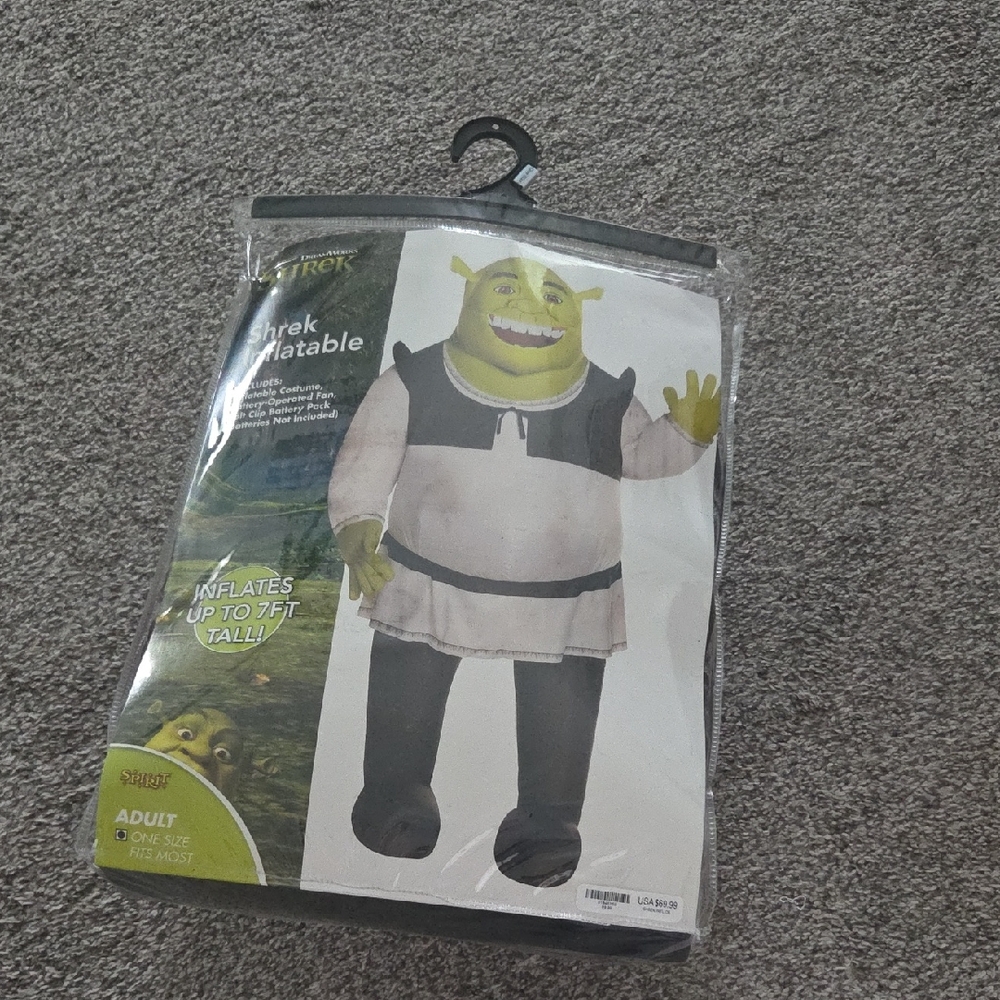 Rubie's Shrek Inflatable Adult Costume- Green and Black